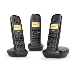 Telefono cordless Gigaset A170 Trio L36852H2802K111 Black DECT displ. alfanum. monoc., ID chiamate, 10 suonerie, rubrica 50 nomi