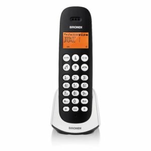 Telefono cordless Brondi Adara 10273843 Nero DECT display alfanum. retroilluminato ID chiamate Vivavoce