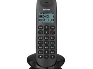 Telefono cordless Brondi Lotus 10279090 Nero DECT display alfanum. ID chiamate