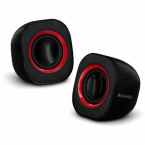 Casse Atlantis P003-C03-B SoundPower 410 Set di mini-casse stero amplificate per computer e portatile USB Nero Lucido