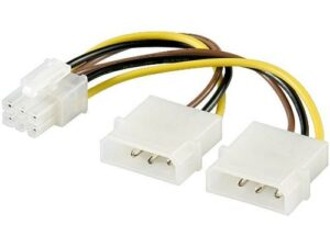 Cavo interno LINK di alimentazione 2 x MOLEX 5,25" > 1 x EXPRESS 6 POLI - M/F - (adattatore per vga) - W51360