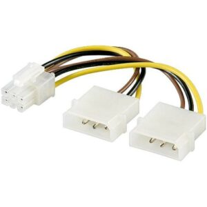 Cavo interno LINK di alimentazione 2 x MOLEX 5,25" > 1 x EXPRESS 6 POLI - M/F - (adattatore per vga) - W51360