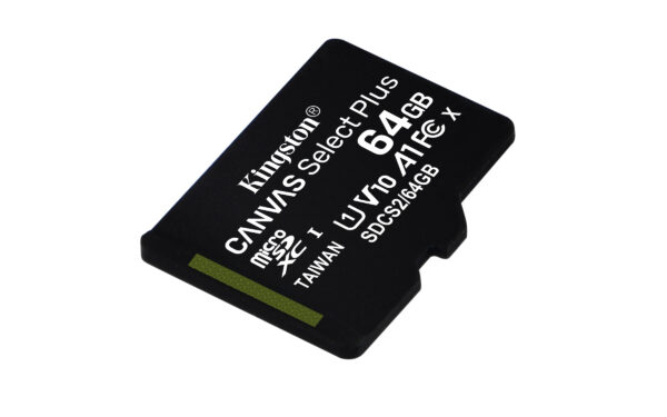 SD-Micro Kingston 64Gb - Class 10 UHS-I 80MB/s + adattatore Canvas Select Plus - SDCS2/64GB