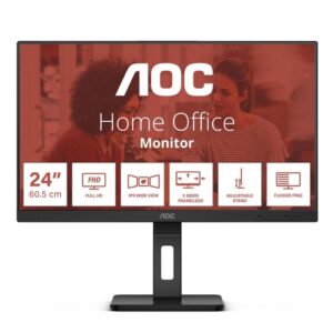 Monitor AOC Led 23.8" Wide 24E3QAF IPS 1920x1080 4ms 300cd/mq 1.000:1 2x2W MM Reg. in H PIVOT VGA HDMI DP