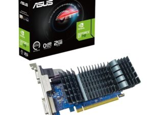 Scheda video Asus nVidia GT710-SL-2GD5-BRK-EVO - Memoria 2 Gb di tipo DDR5, 64 Bit, interfacce VGA+DVI+HDMI BRK PCI-E 2.0