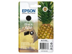 Cartuccia originale inkjet Epson 604 C13T10G14010 Nero Ananas - Adatta per i modelli Epson: XP-2200 XP-3200 XP-4200 WF-2910DWF WF-2930DWF WF-2950DWF