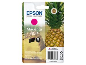 Cartuccia originale Epson 604 Magenta Ananas C13T10G34010 - Adatta per i modelli XP-2200 XP-3200 XP-4200 WF-2910DWF WF-2930DWF WF-2950DWF