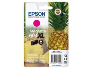 Cartuccia originale Epson 604XL Magenta Ananas C13T10H34010 - Adatta per i modelli: XP-2200 XP-3200 XP-4200 WF-2910DWF WF-2930DWF WF-2950DWF