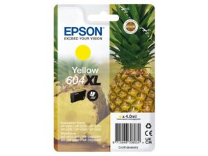 Cartuccia originale Epson 604XL Giallo Ananas C13T10H44010 - Adatta per i modelli: XP-2200 XP-3200 XP-4200 WF-2910DWF WF-2930DWF WF-2950DWF